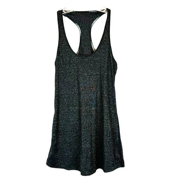 Lululemon Cool Racerback Heathered Deep Coal/Black Tank Top Size S/M Active Gym - Picture 2 of 6